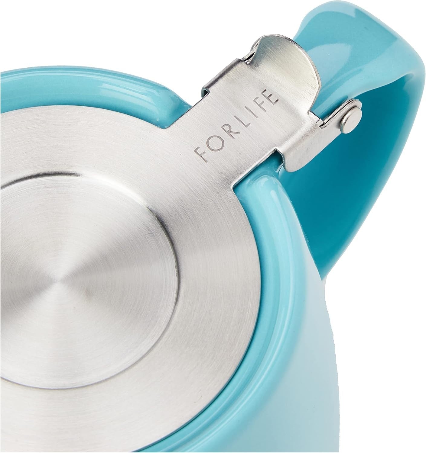 Ceramic Teapot 530ml Turquoise Tea Pot Stainless Steel Infuser Lid