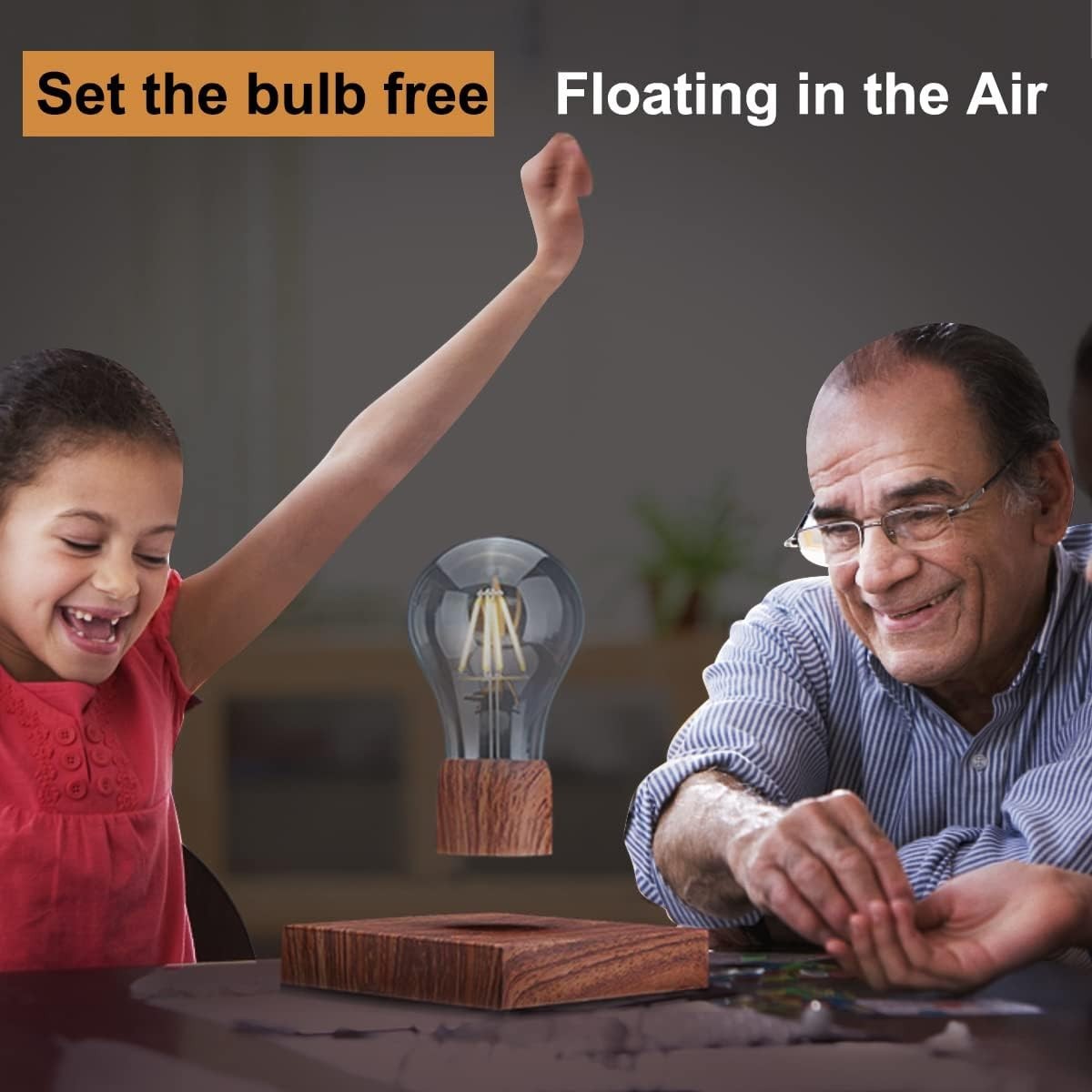 Magnetic Levitating Light Bulb Lamp Floating LED Desk Night Light Touch