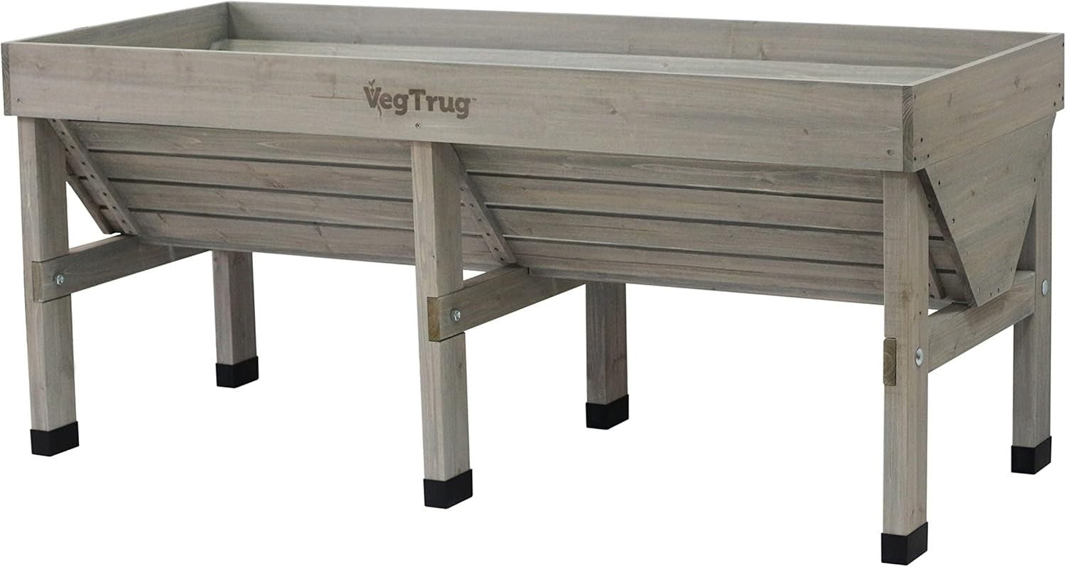 Large 1.8m Wooden Raised Garden Bed with Greenhouse Cover & Frame Set