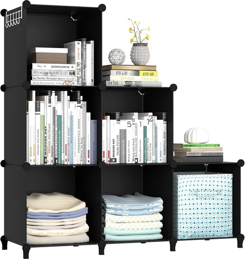 6-Cube Storage Bookshelf Unit – Modular Shelves for Toys, Clothes, Books