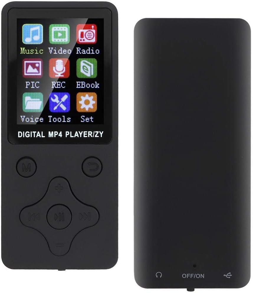 Bluetooth MP3 MP4 Player 1.8" Screen FM Radio Voice Recorder Black