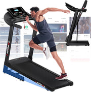 Folding Treadmill 4.25HP 1-14km/h Incline Home Running Machine Black