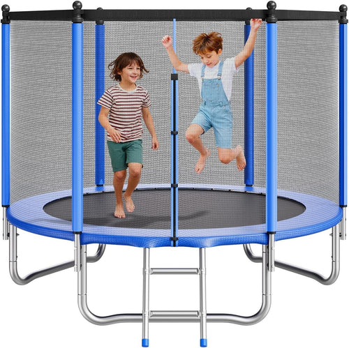 8FT Outdoor Trampoline with Safety Enclosure Heavy Duty 265LB