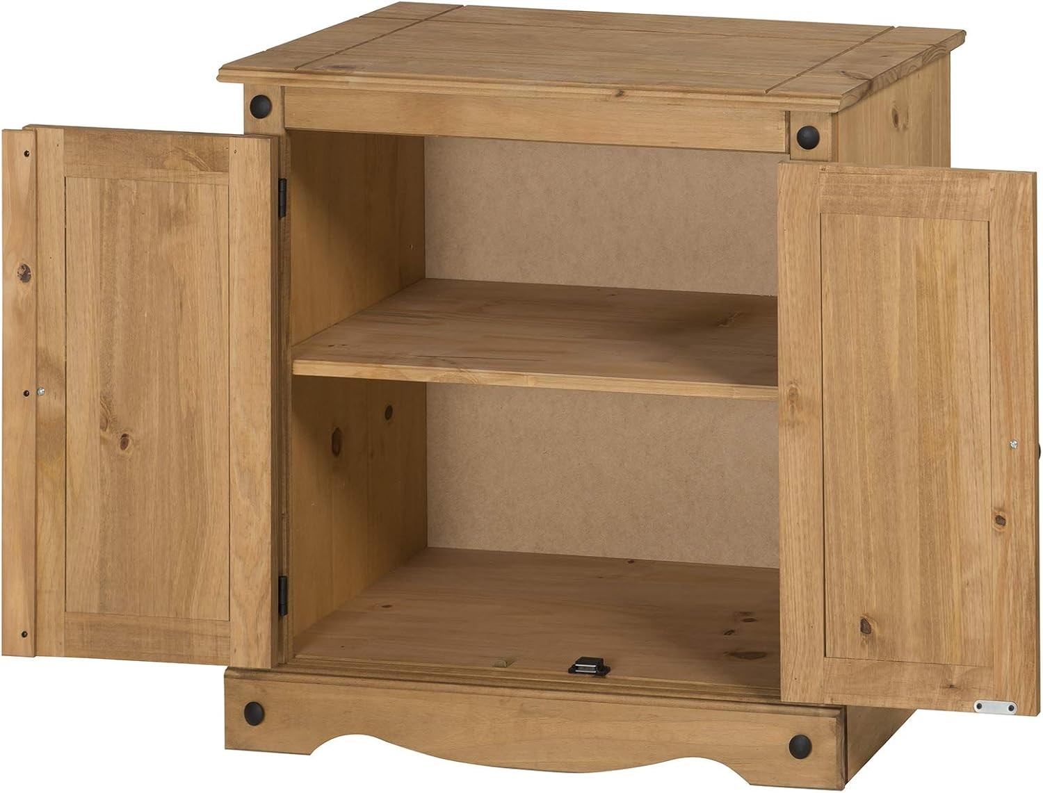 Rustic Pine Sideboard Cabinet 2 Door Storage Cupboard Solid Wood Unit
