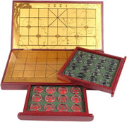 Large Crystal Xiangqi Chinese Chess Set Clear Travel Board 35mm