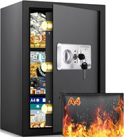 64L Digital Safe Box A4 Document Safe Alarm Security Cabinet Lock