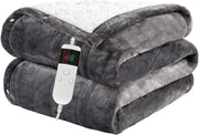 Electric Heated Throw Blanket 10 Heat Settings Sherpa Fleece Auto Off 130x160cm