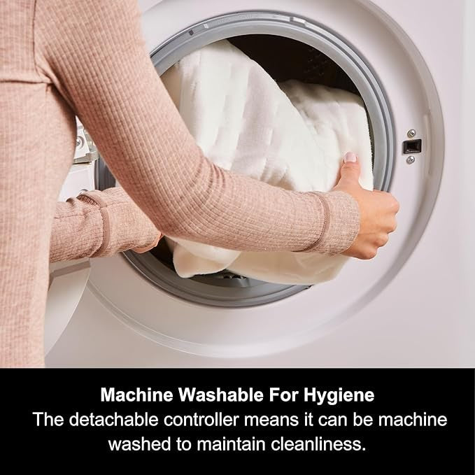 Electric Heated Under Blanket Double 150x122cm 9 Heat Timer Washable