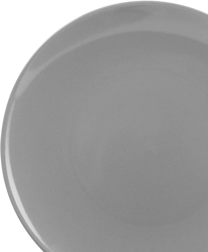 18pc Stoneware Dinnerware Set Grey Plates Bowls Service for 6
