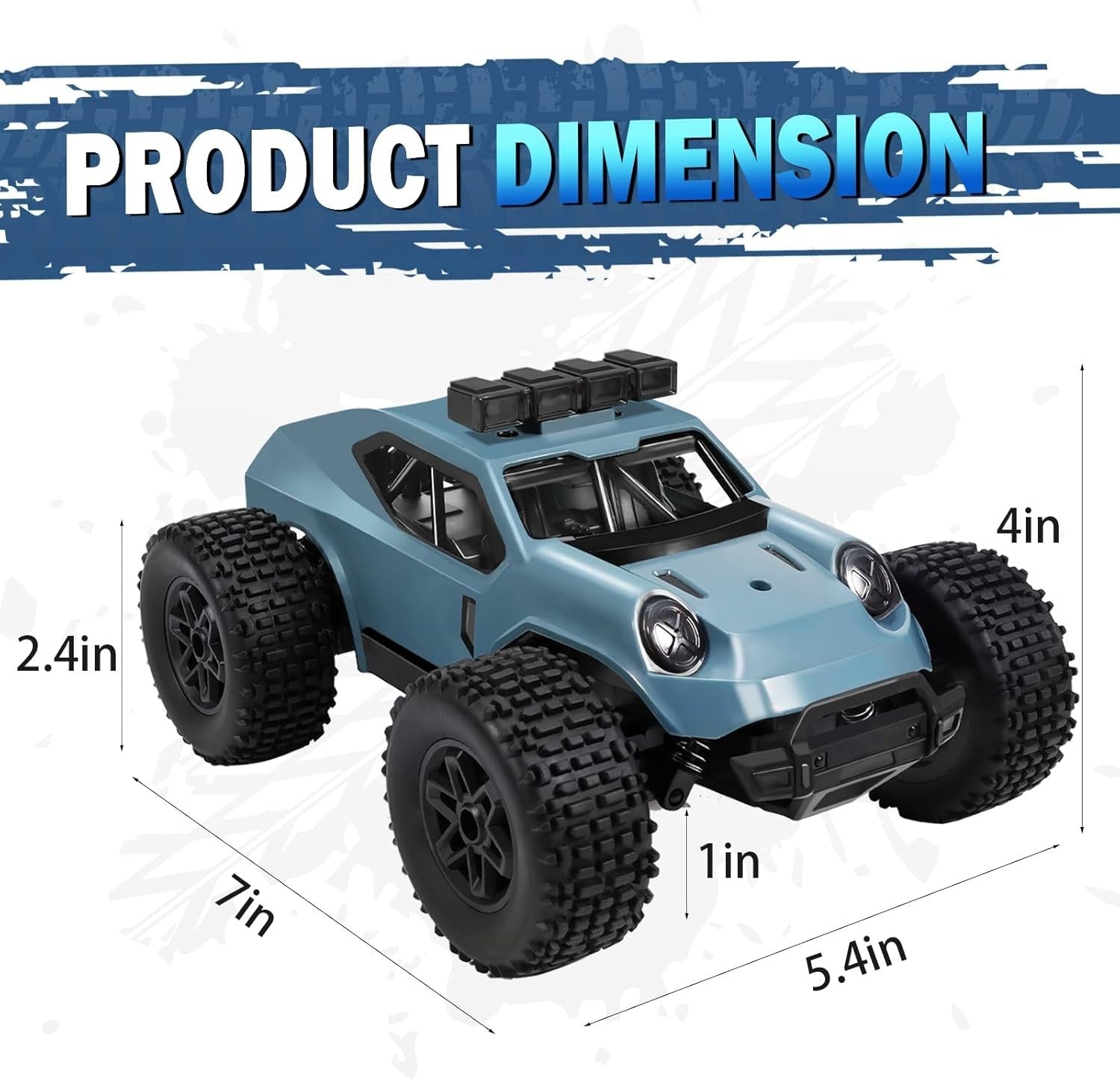 1:20 RC Off-Road Car 20KM/H 2.4GHz Monster Truck Toy 2 Batteries 50min