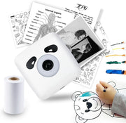 Mini Pocket Label Printer 300DPI Bluetooth Portable Photo Maker White