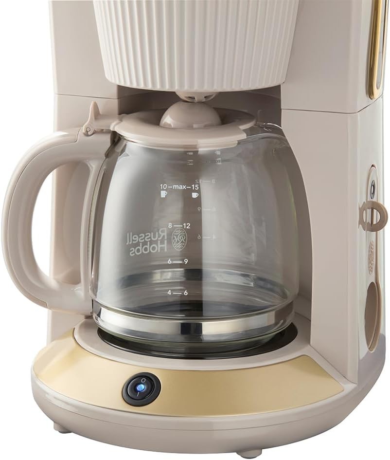 Programmable Drip Coffee Maker 1.25L Glass Carafe Keep Warm Stone Finish 1100W