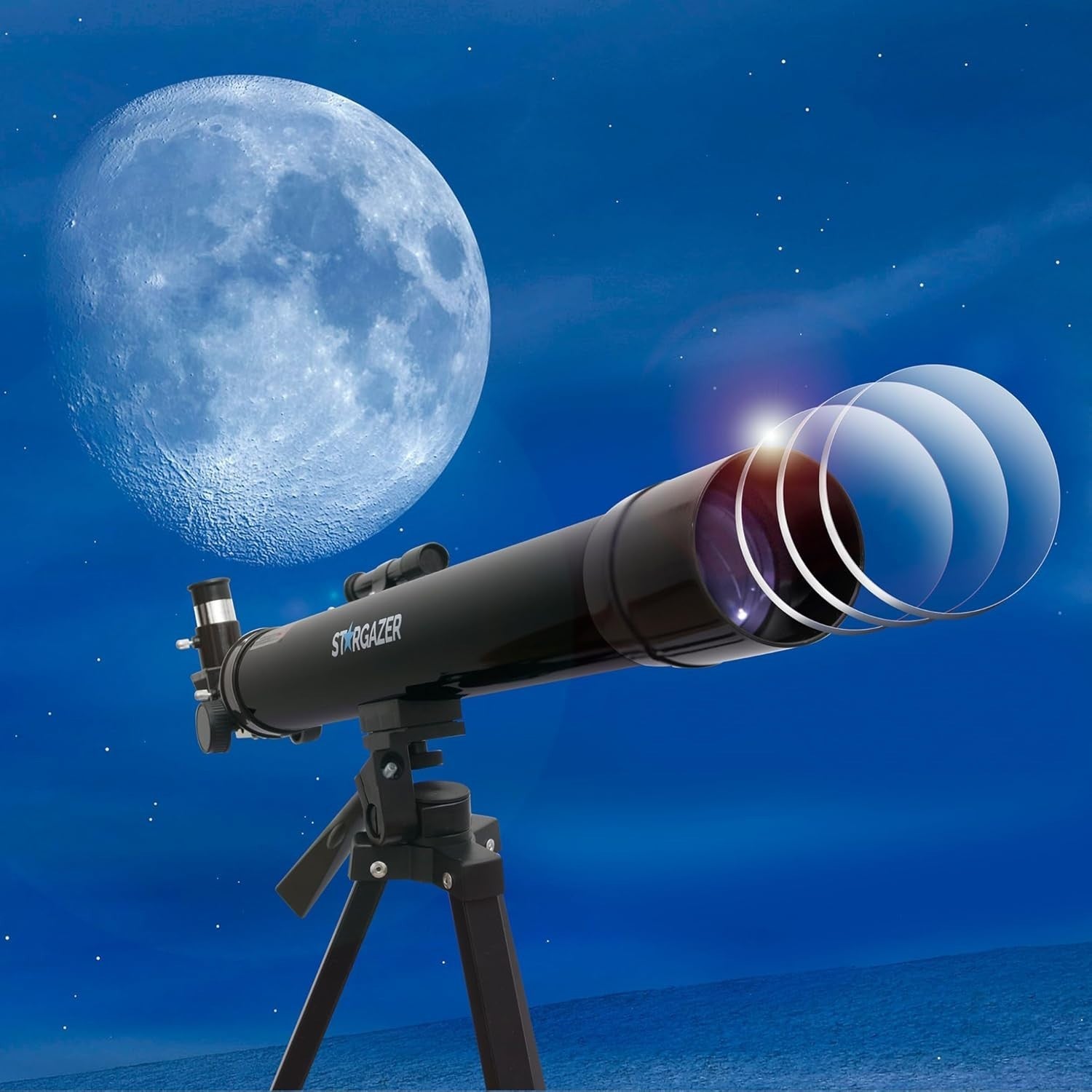 50mm Aperture 400mm Refractor Telescope for Kids & Beginners with Tripod