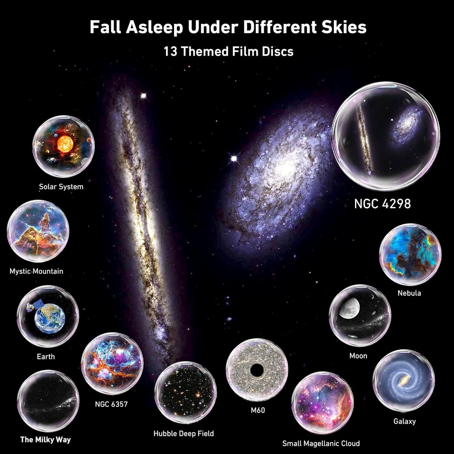Planetarium Star Projector 12 Film Discs 3D Galaxy Nebula Night Light