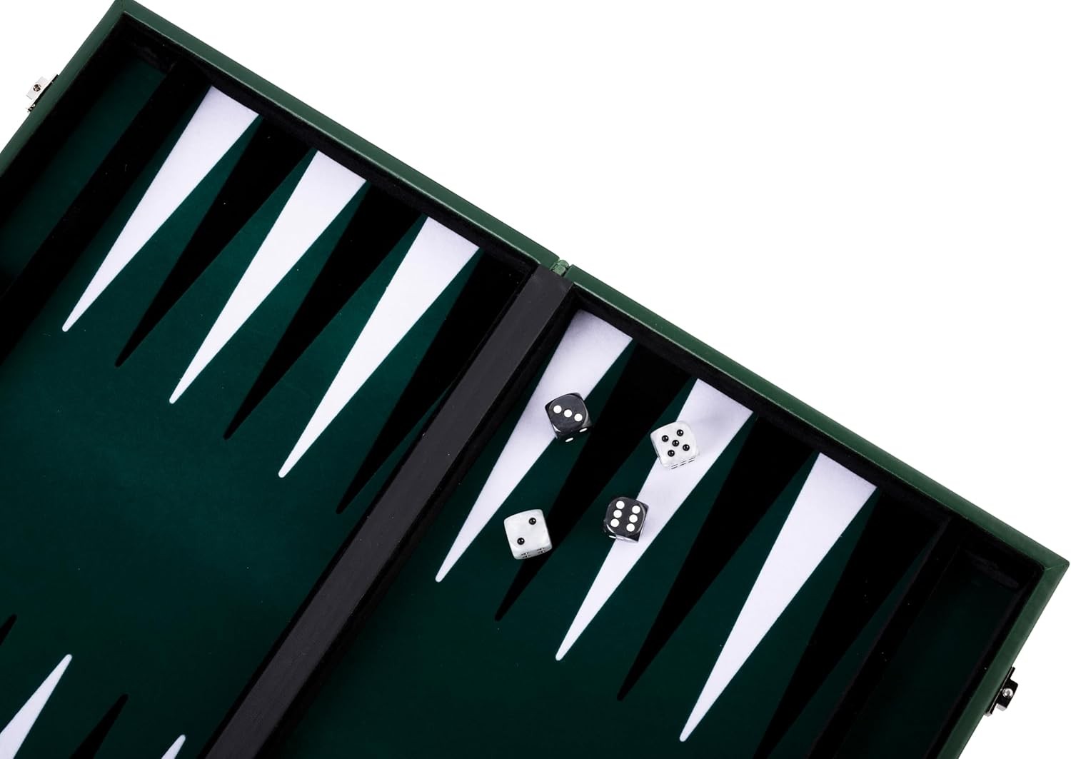 Deluxe Backgammon Set 15” Folding Board Felt Lined Luxury Strategy Game