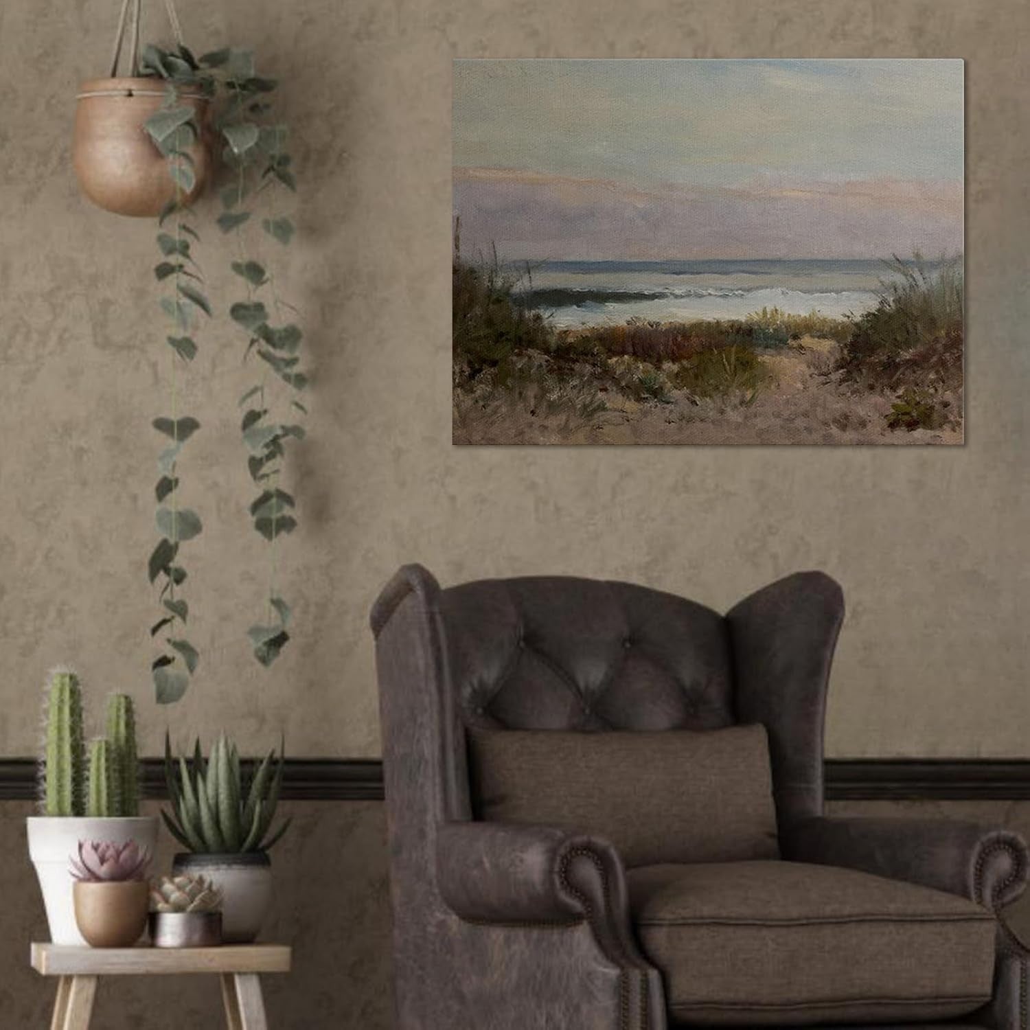 Modern Plant Decor Landscape Wall Art Poster Framed 40x30 cm Home