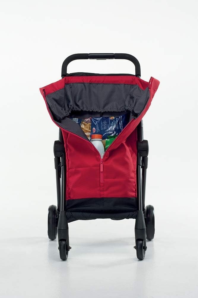 Folding Shopping Trolley 46L Bag Swivel Wheels Lightweight Aluminium Grey