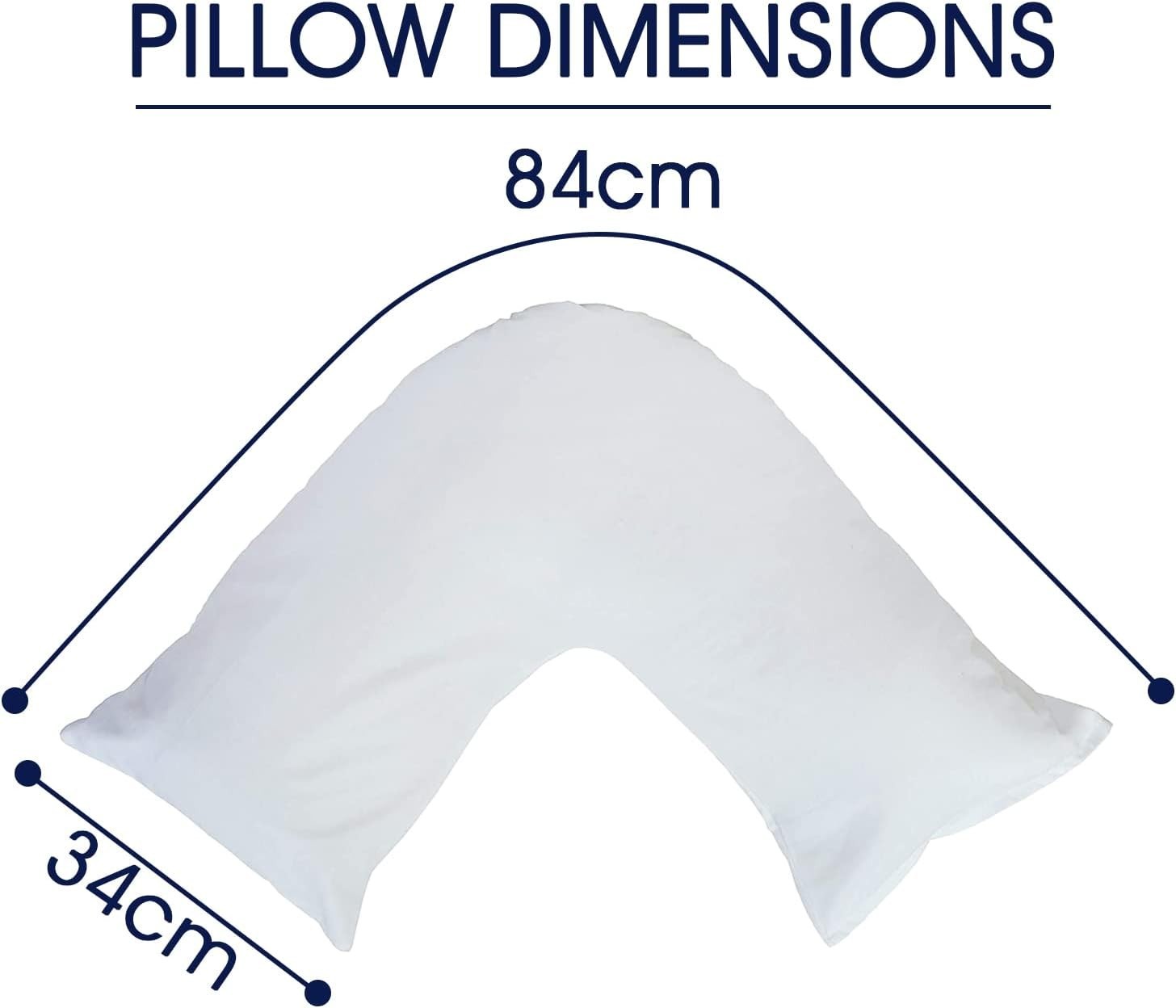 V Shaped Orthopedic Pillow Pregnancy Neck Back Shoulder Support 2 Pack