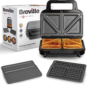 3 in 1 Snack Maker 350W Deep Fill Toastie Waffle Panini 30.7cm