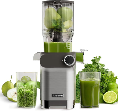 Cold Press Juicer 4.3in Wide Chute Whole Fruit 200W High Yield BPA