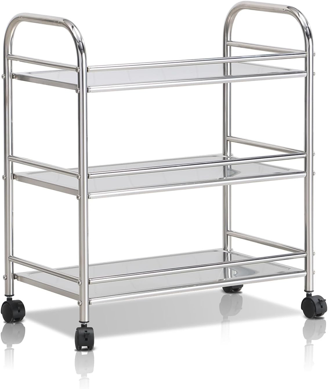 Heavy Duty Stainless Steel Utility Cart 3 Tier Rolling Storage Trolley