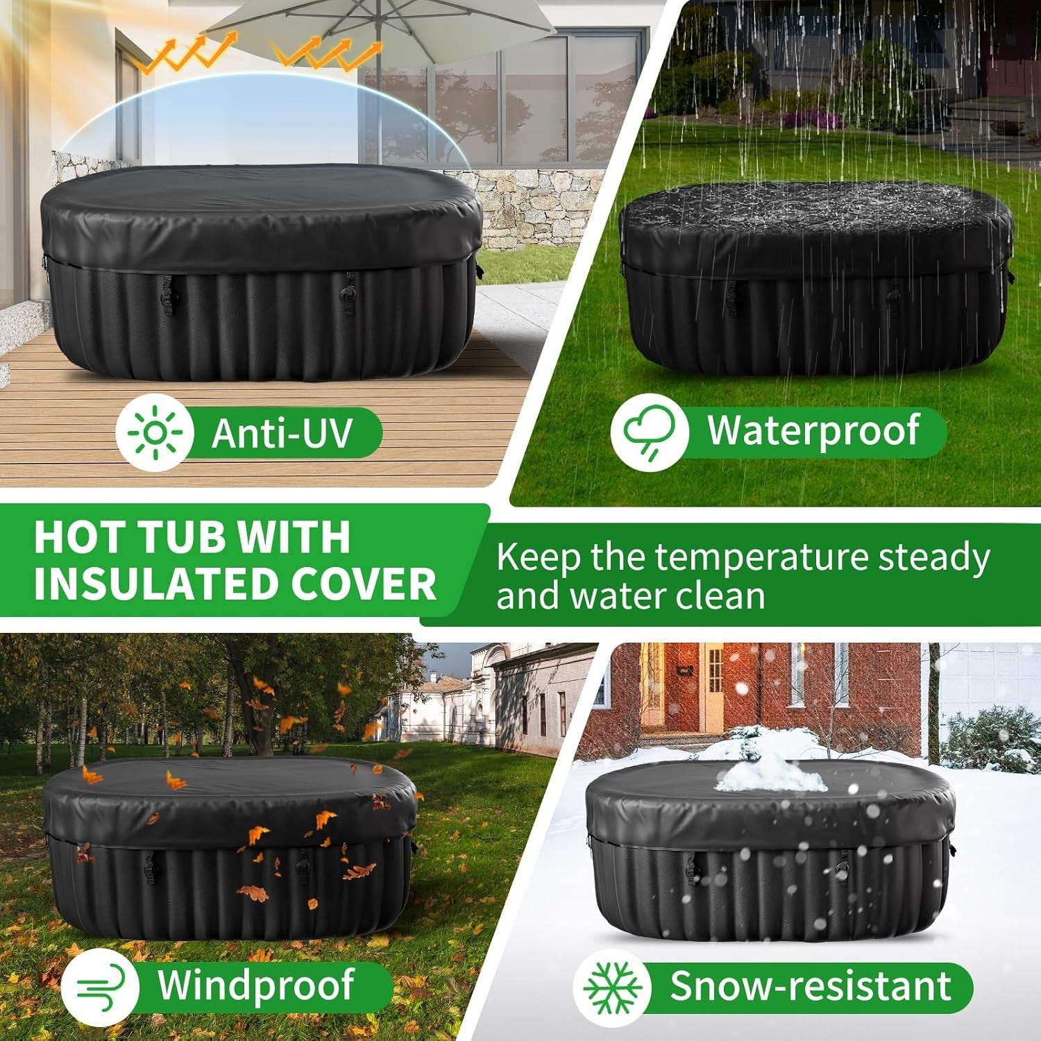 2 Person Inflatable Hot Tub Oval Spa 100 Air Jets Heated Portable