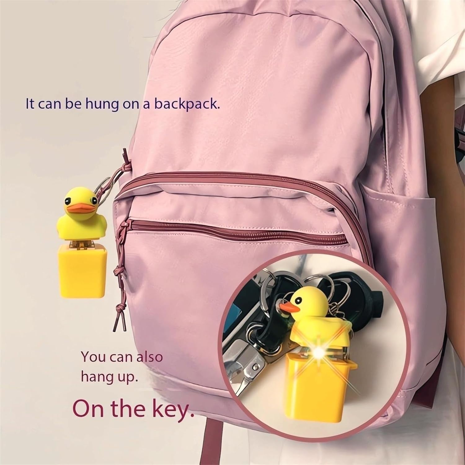 Quacking Duck Fidget Toy Keychain Clicker Stress Relief Button