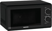 Daewoo 20L Manual Microwave 700W 6 Power Levels Defrost Timer Black