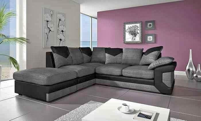 Large Grey Corner Sofa Left Hand | Foam Seat Comfort | 5 Seater S Shape | Modern