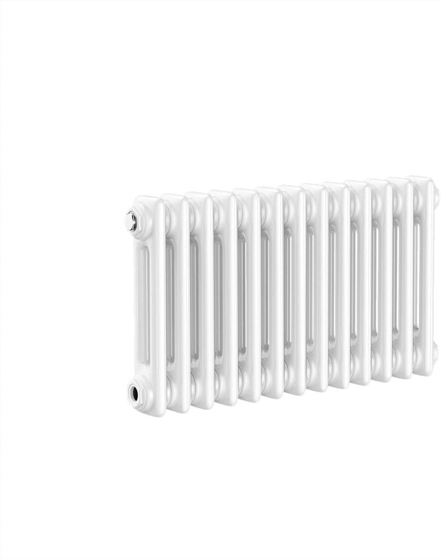 Horizontal Cast Iron Radiator 300x605mm Double Panel White Heating
