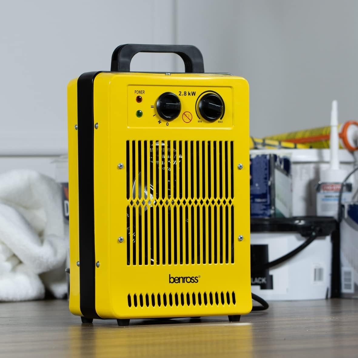 Industrial Fan Heater 2800W Portable Thermostat Low Noise Dual Overheat Safe