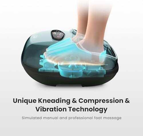 Foot Massager with Heat Shiatsu Compression Vibration Remote Control Pain Relief