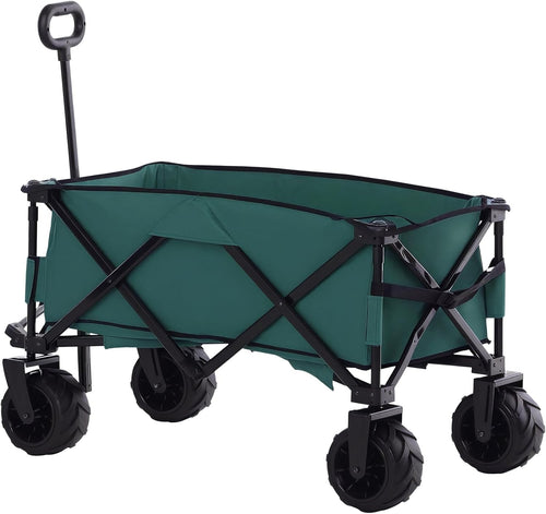 140L Folding Festival Trolley Cart Big Wheels Outdoor Garden Beach