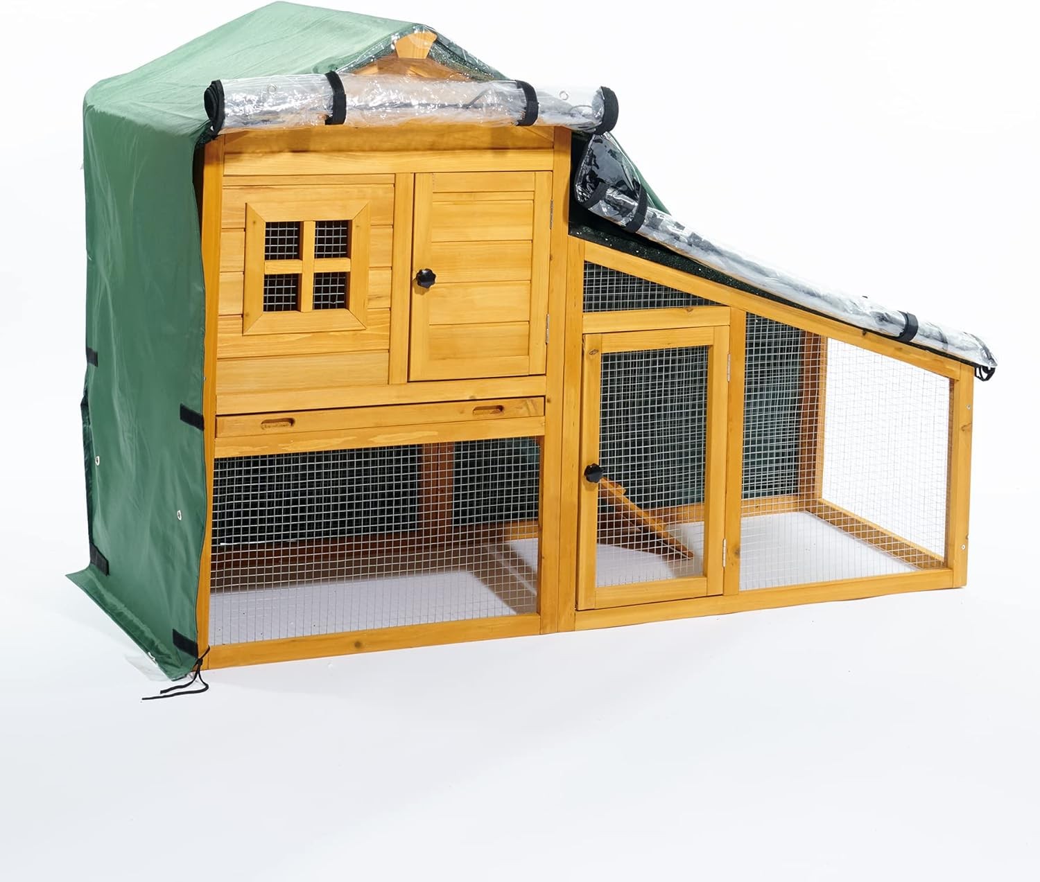 Weatherproof Rabbit Hutch Cover Outdoor PVC Rain Wind Protection