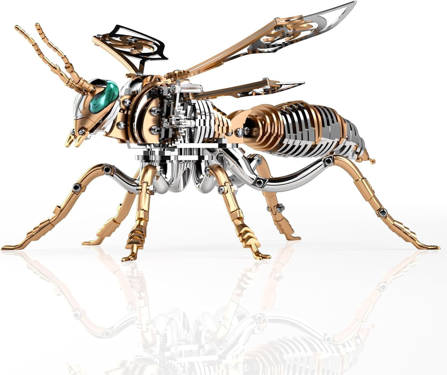 3D Metal Bumblebee Puzzle Kit 314PCS Rose Gold DIY Insect Model
