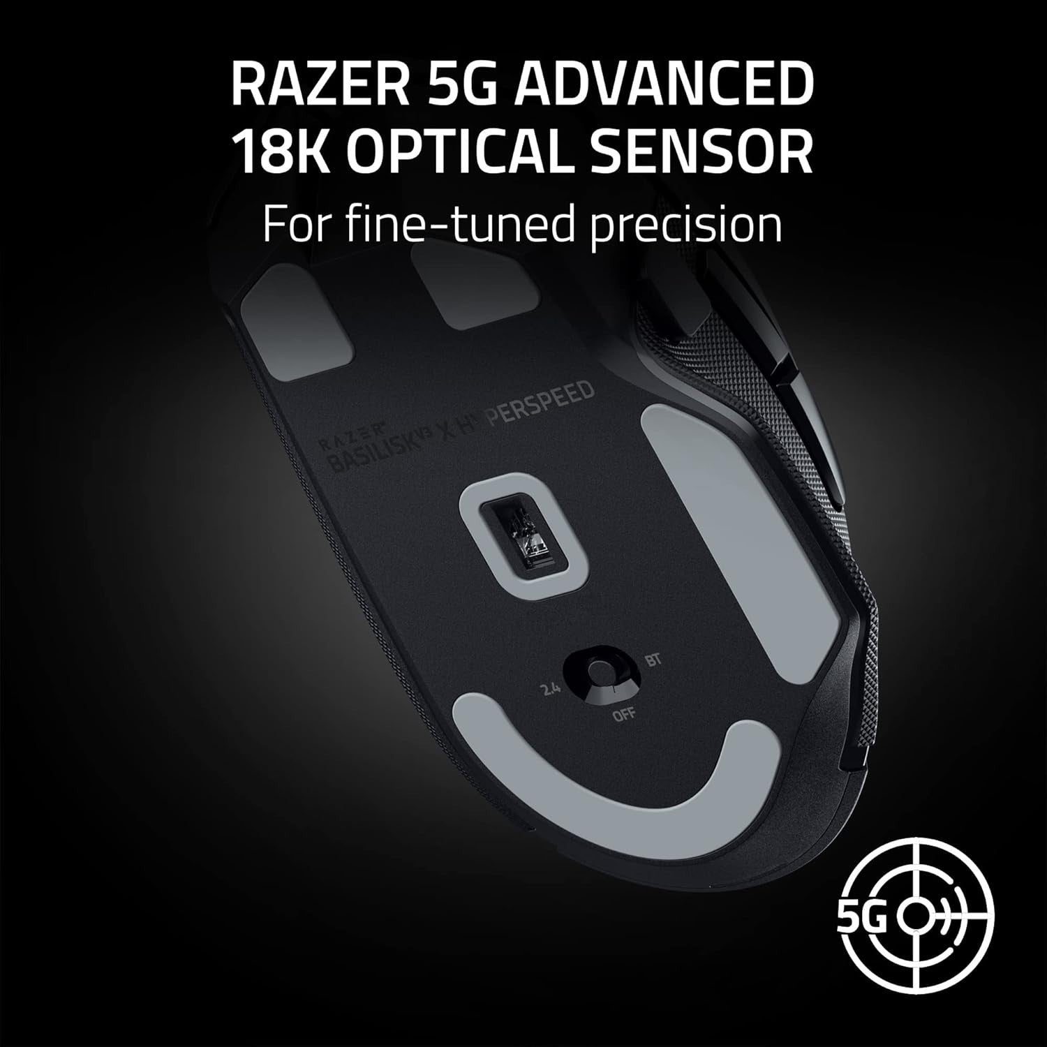 Pro Wireless Gaming Mouse 18K DPI RGB Silent Clicks Ergonomic FPS MMO