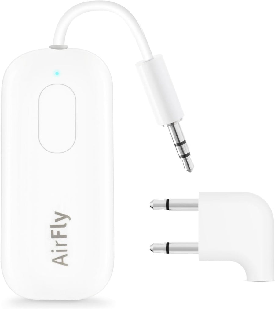 White Deluxe Bluetooth 5.0 Audio Transmitter & Receiver – Dual Headphones