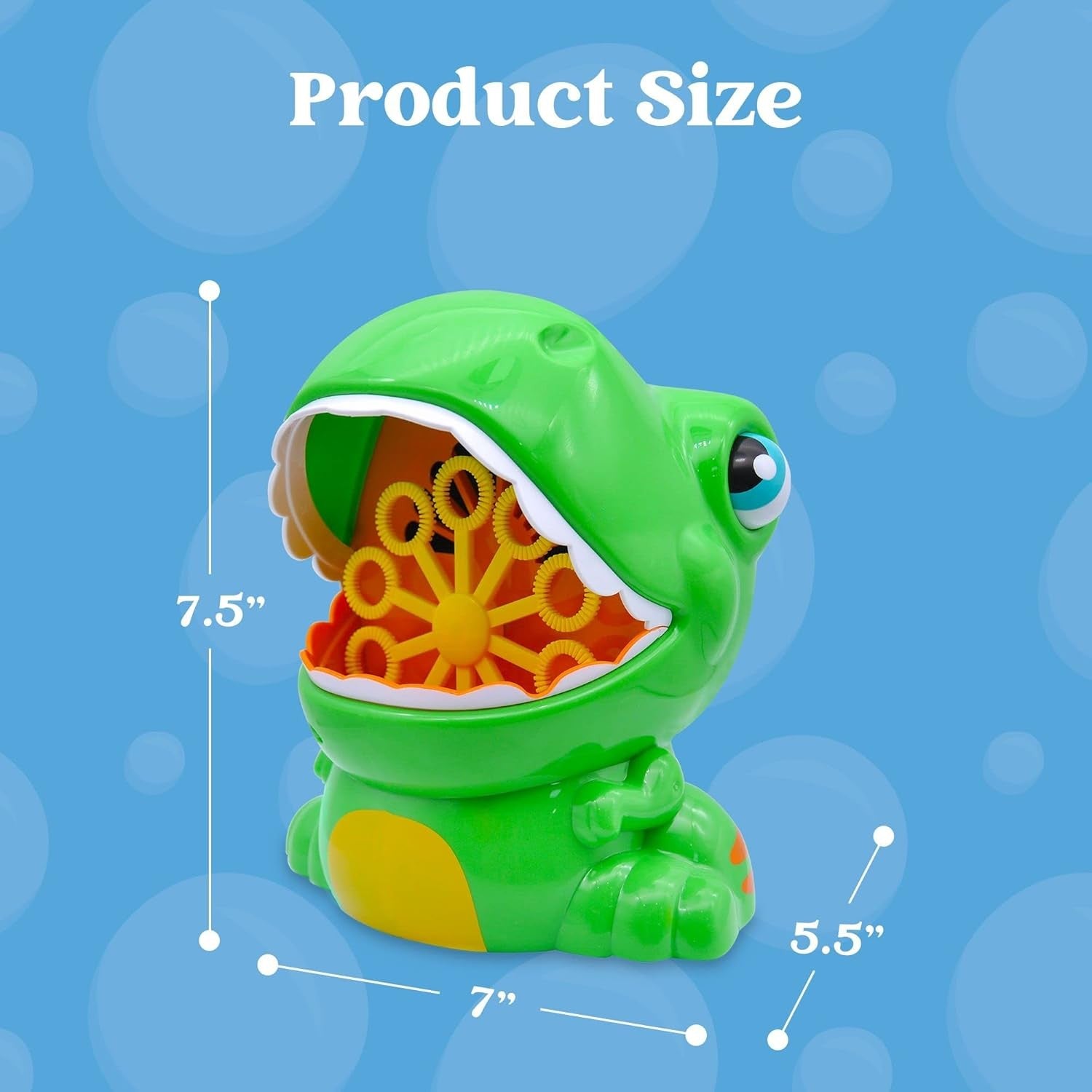 Dinosaur Bubble Machine for Kids Automatic Bubble Blower Green Toy