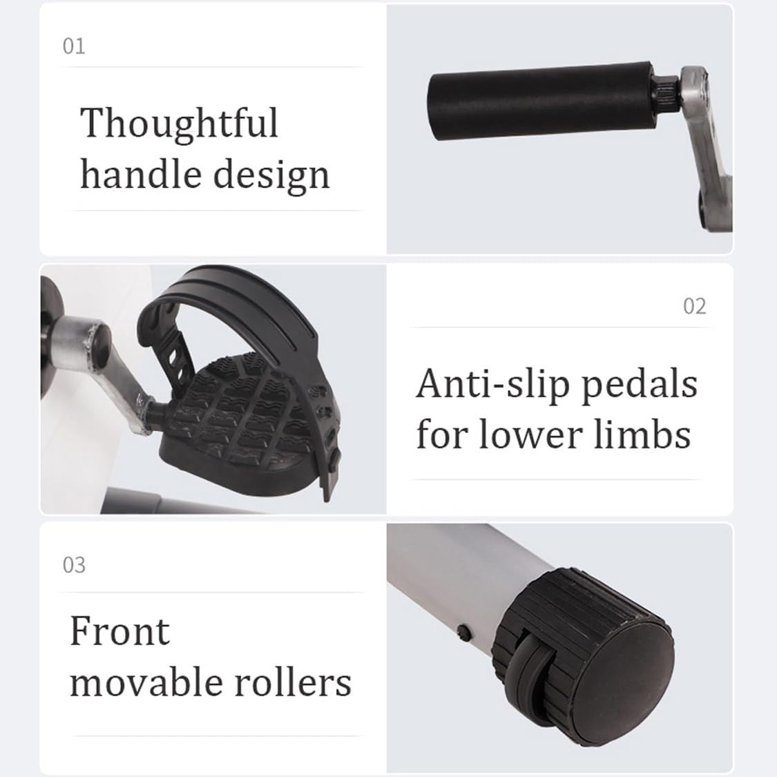 Motorized Recumbent Rehab Bike Electric Arm Leg Trainer w/Protective Bracket