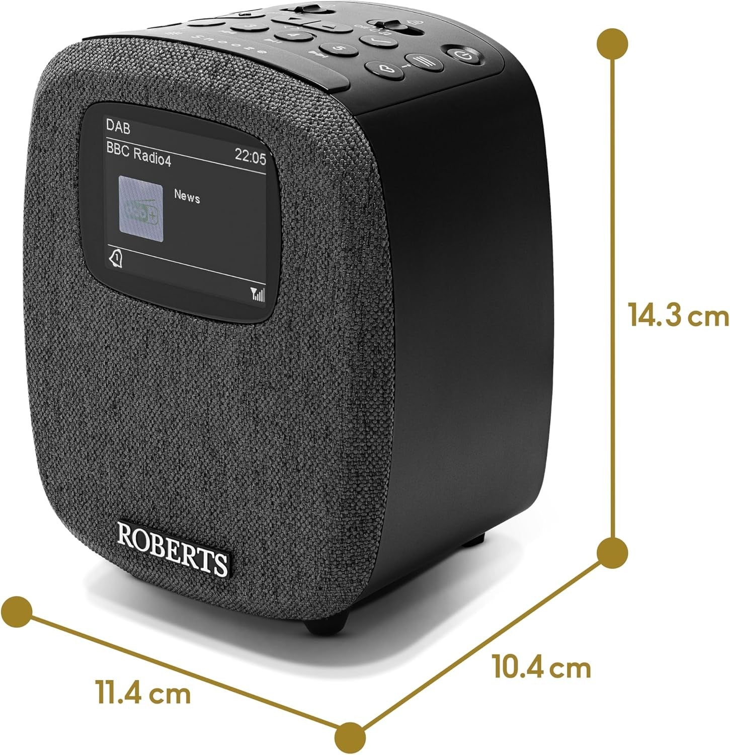DAB Digital Clock Radio Bluetooth Black Colour Display Dual Alarm Bedside