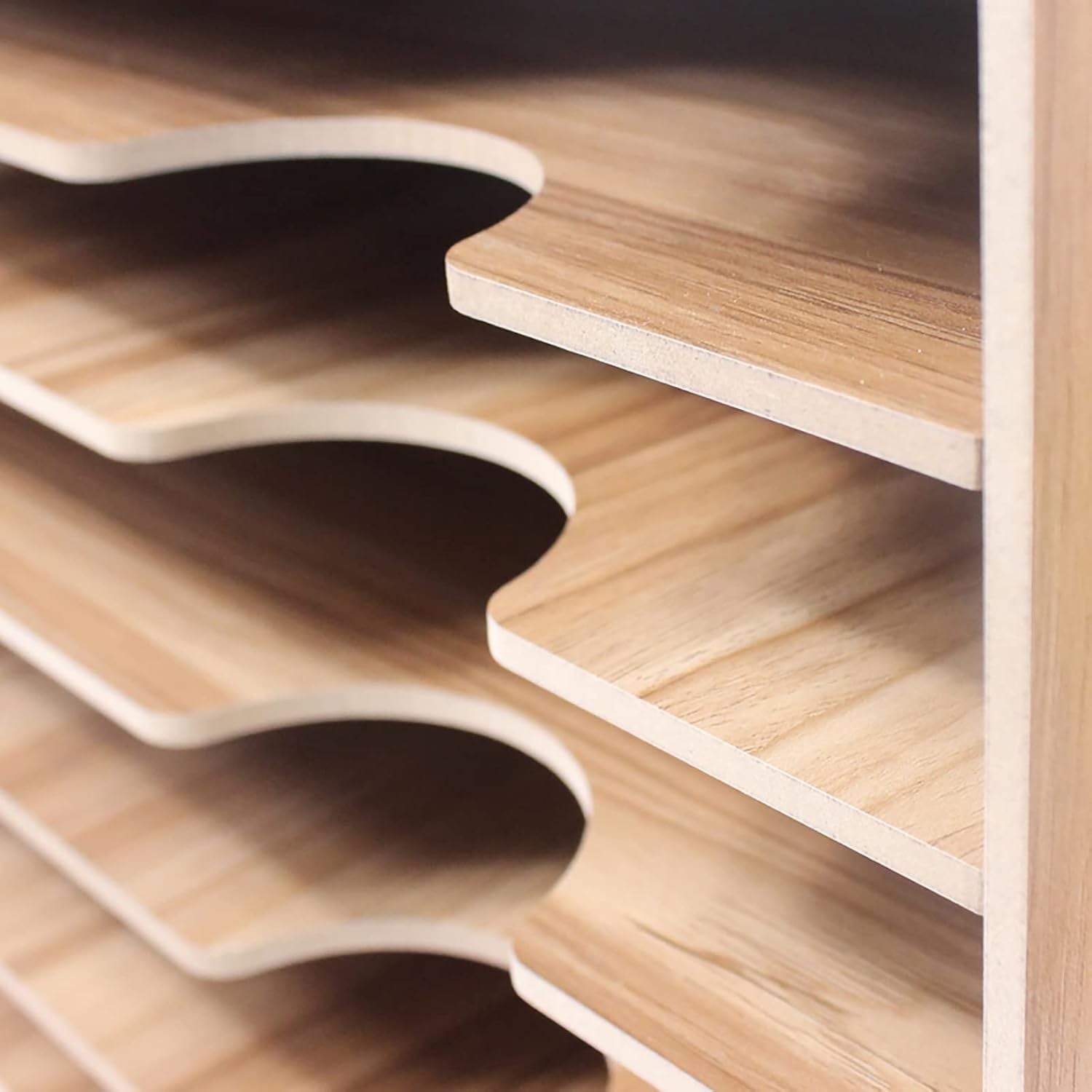 A3 Wooden Desk Tray Organizer | Multi-Layer Paper Rack | Office Desk Storage