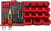 Garage Peg Board Tool Organizer Wall Storage Bin Rack Set