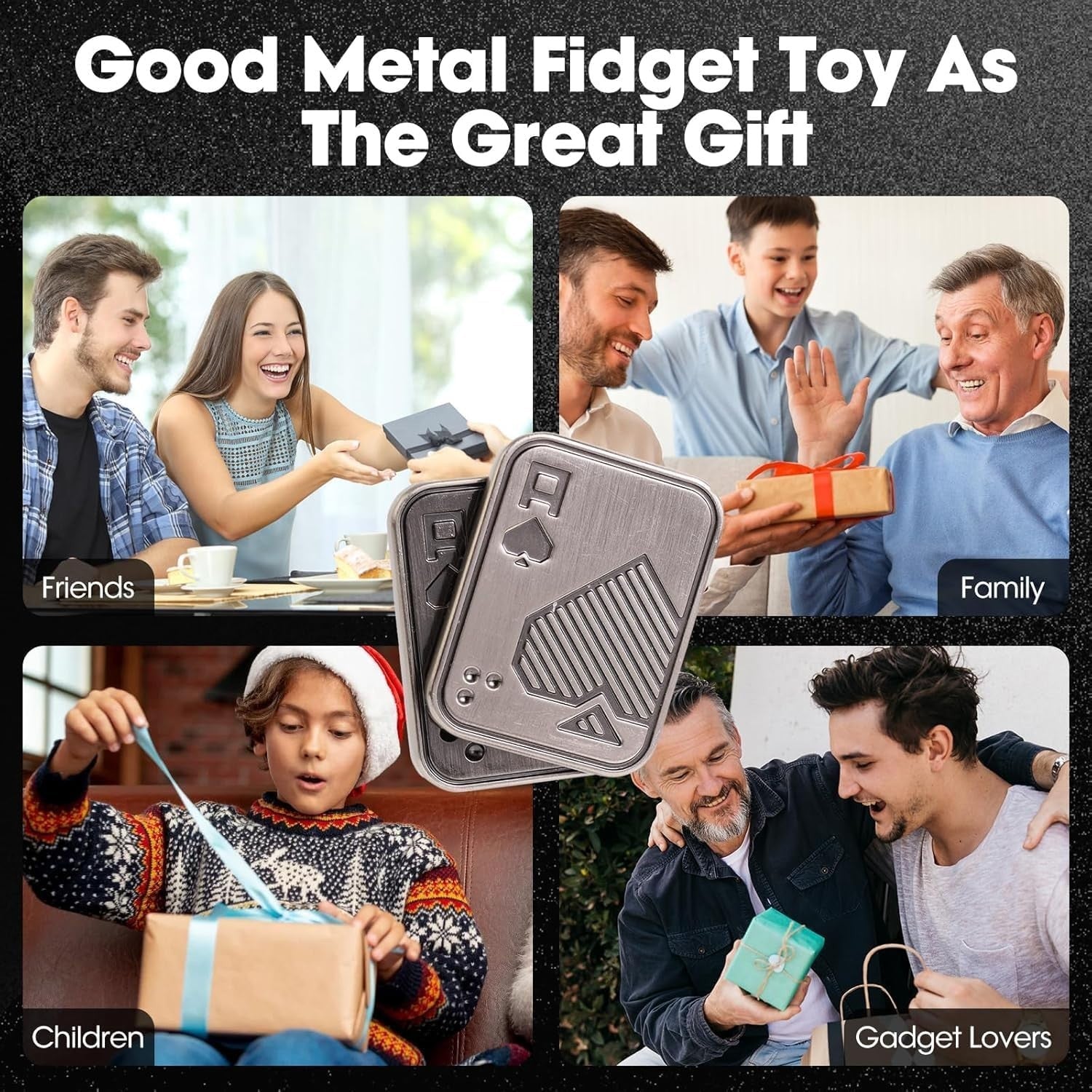 3 Pack Metal Fidget Slider Set Magnetic Coin Card Stress Relief EDC