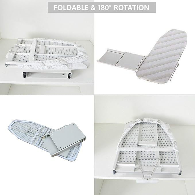 Pull Out Ironing Board 180° Rotatable Fold Away Drawer Space Saver