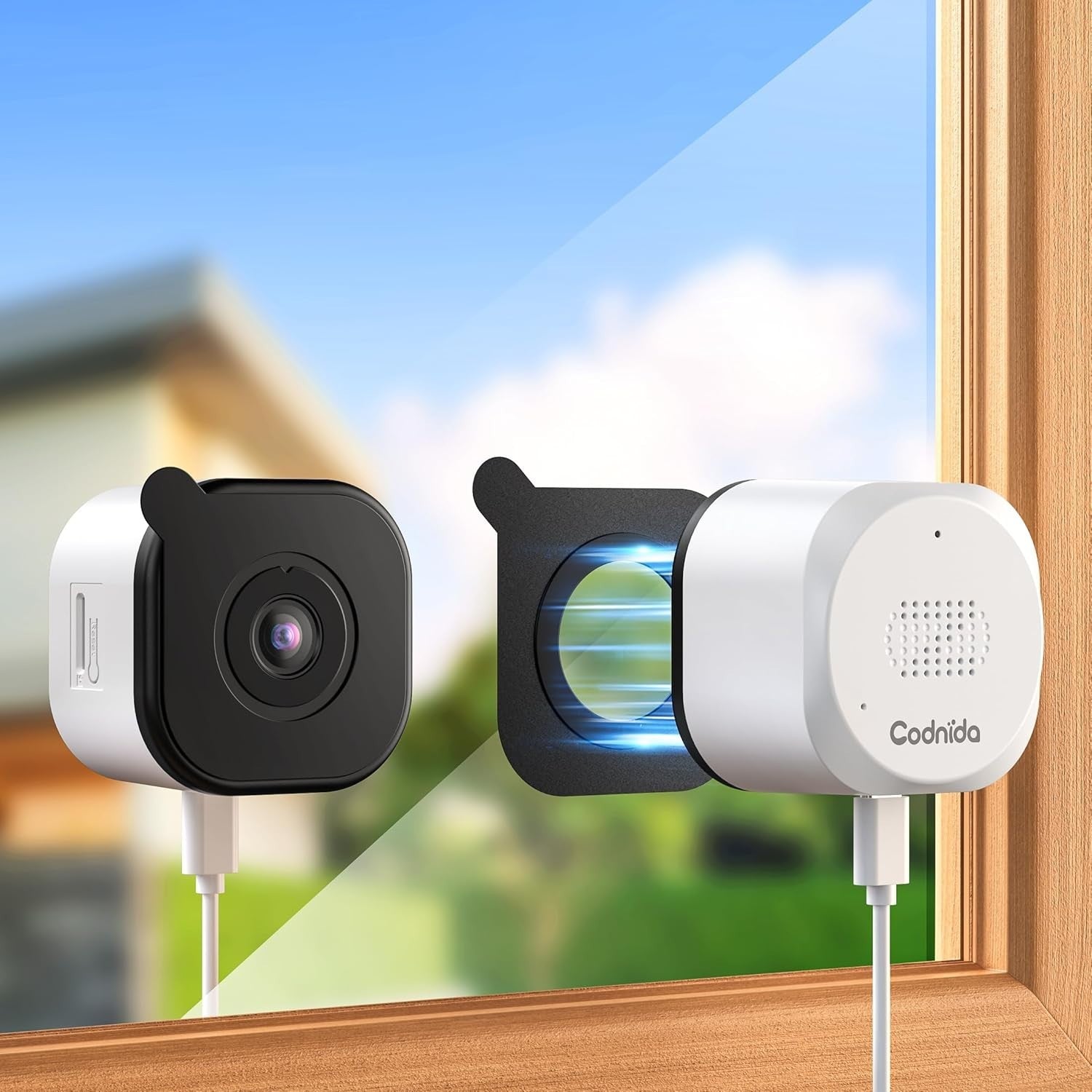 2K Window Security Camera Indoor WiFi Full Color Night Vision 5GHz