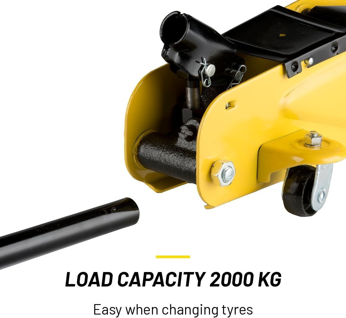 2 Ton Hydraulic Trolley Jack Compact Car Lift 135–305mm Heavy Duty Yellow