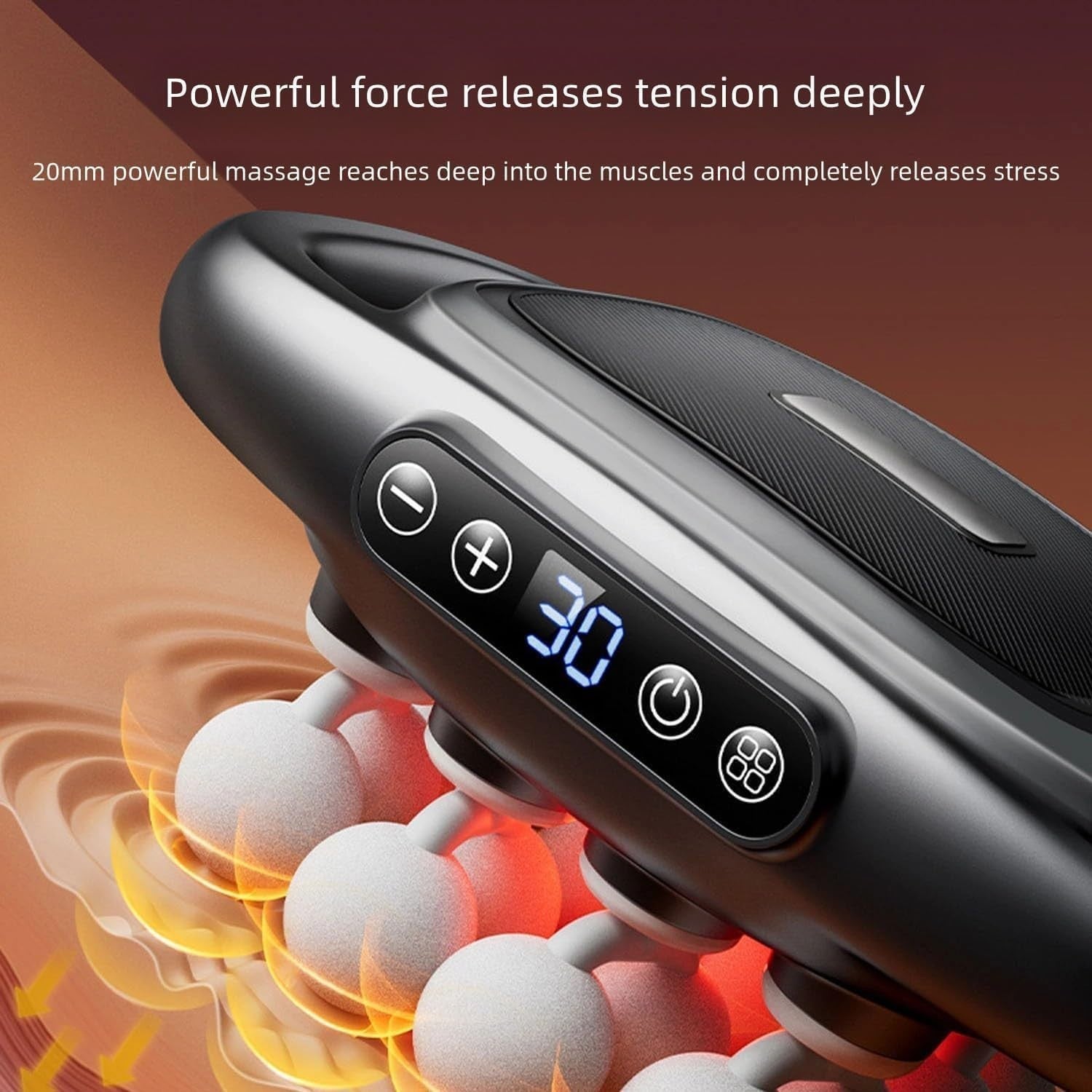 16 Head Deep Tissue Massage Gun 30 Levels Full Body Muscle Massager