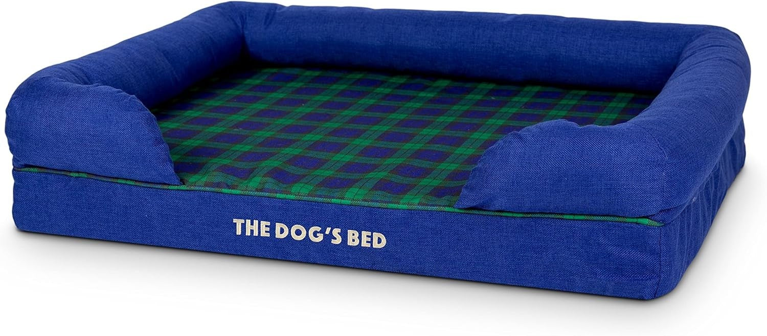Orthopedic Memory Foam Dog Bed Large Washable Bolster 91x70cm