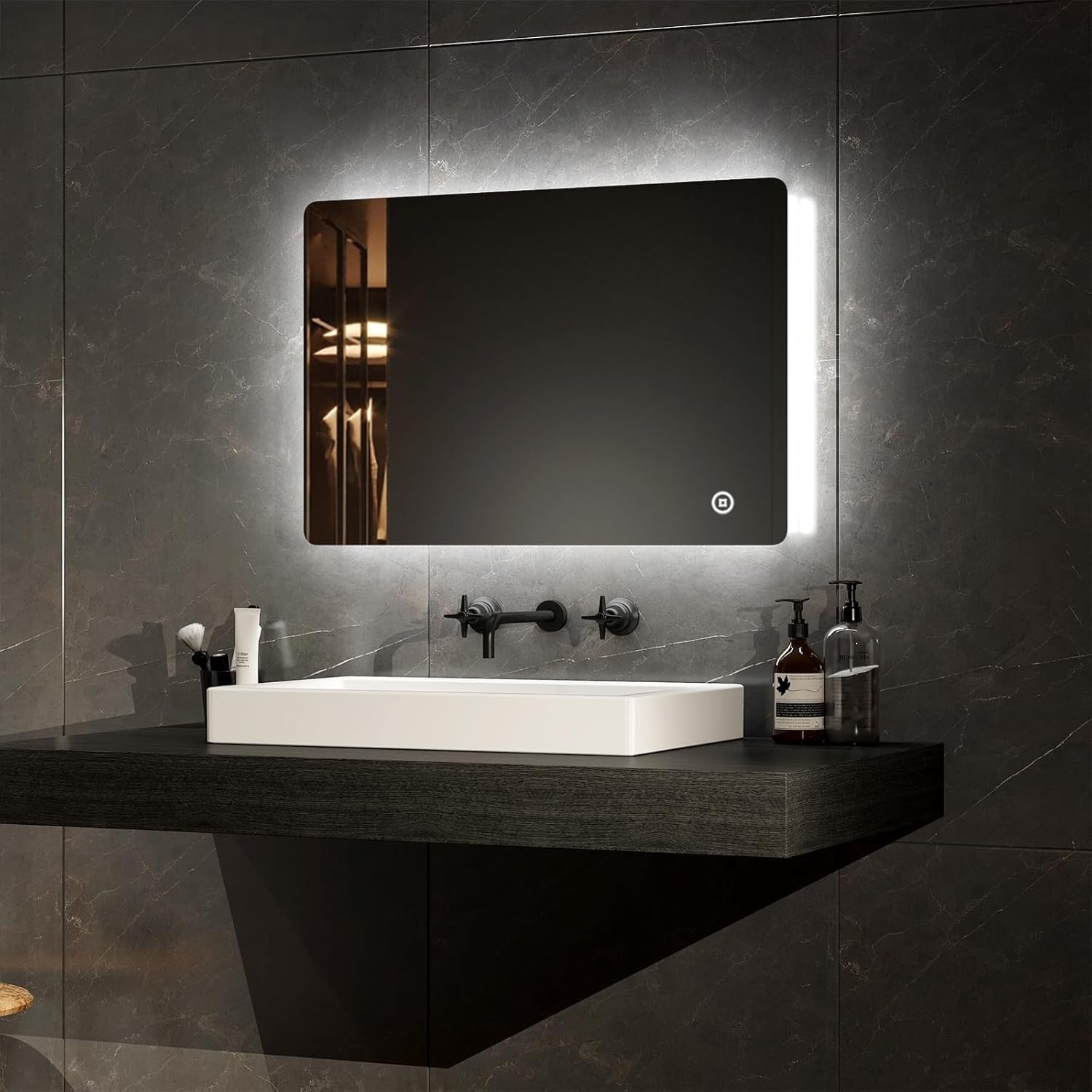 LED Bathroom Mirror 400x600mm Anti-Fog Wall Vanity Mirror with Lights