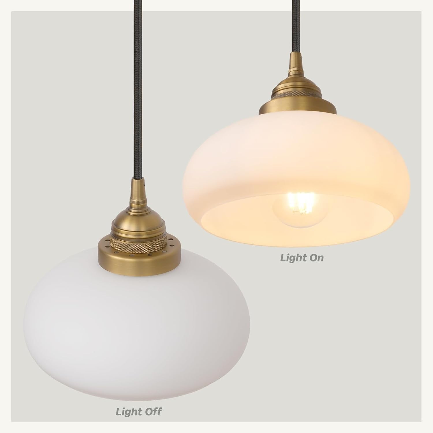 Vintage Globe Glass Pendant Ceiling Light E27 Hardwired Hanging Lamp